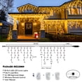 thumbnail image 4 of Icicle Lights JMEXSUSS 12 m 400 LED blanco cálido para exteriores, 4 of 9