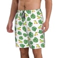 thumbnail image 2 of Kdxio Frogs And Tropical Leaves Pattern Mens Casual Shorts - Drawstring Summer Beach Sports Shorts for Men, 2 of 5