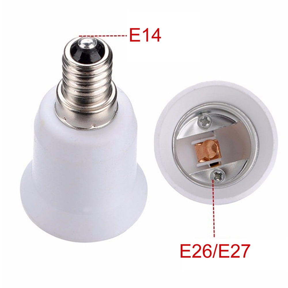 Verpersoonlijking dak Vooruitgang 5PCS E14 to E26 E27 Adapter Bulb Base Adapter Converter Light Socket E12 to  Medium Socket E26 E27 Converter - Walmart.com