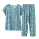 thumbnail image 2 of ICHUANYI Liquidación Conjunto de dos piezas de verano para mujer, manga corta, cuello redondo, estampado, pantalones ICHUANYI WER202308255588, 2 of 4