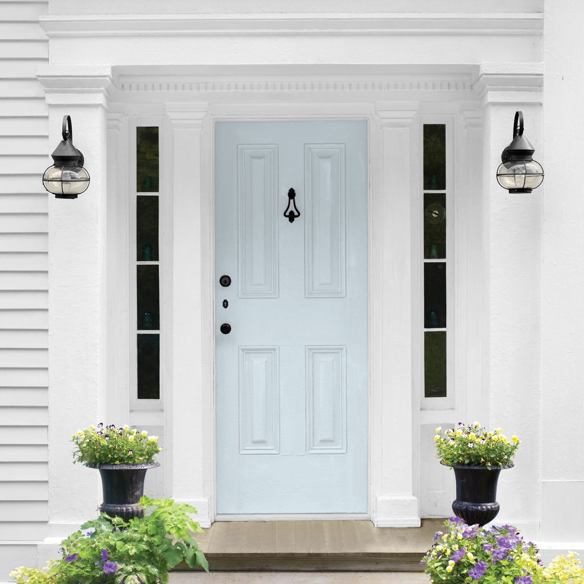 Glidden HEP Breakwater / Blue Semi-Gloss Exterior Paint with Primer, 1 Quart