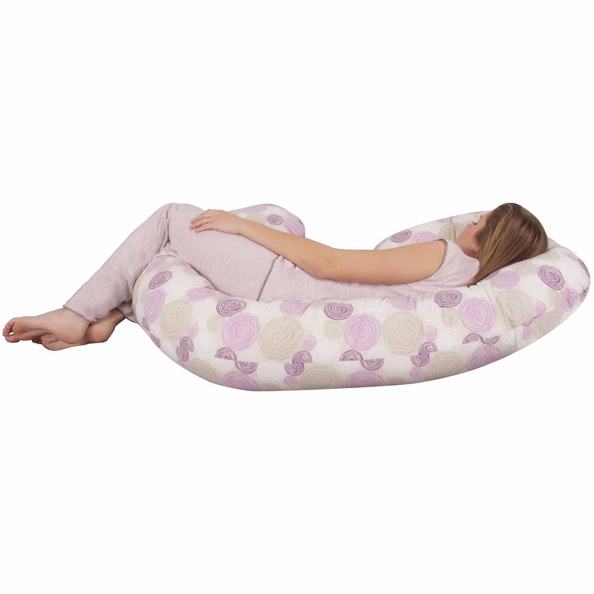 Purple Petal Rounds Details about   New Sleeper Keeper Total Body Pillow by Leachco