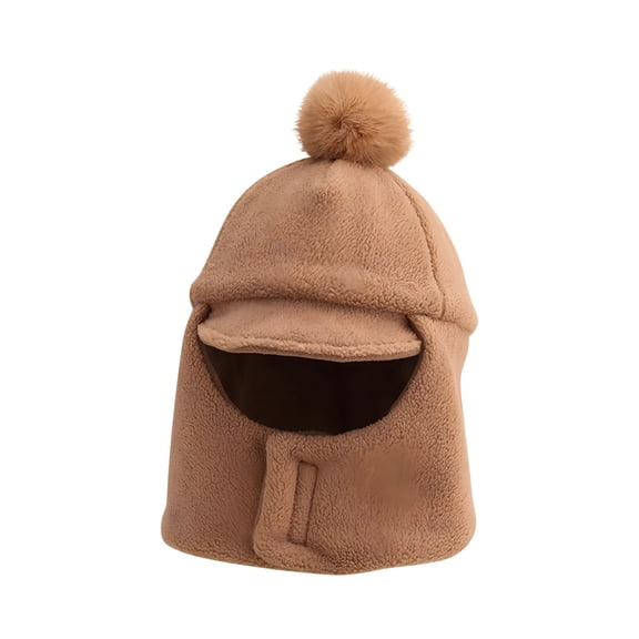 TELOLY Cute Caps for Kids for 1-4 Years Toddler Winter Hat with Ear Flaps Baby Boy Hats Scarf Girls Kids Polar Beanie Neck Warmer