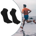 thumbnail image 6 of Unique Bargains 1 Pair Full Finger Two Toe Socks Unisex Non Slip Sticky Daily Fit Finger Socks Black, 6 of 7