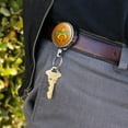 thumbnail image 2 of Aquaman Logo Heavy Duty Metal Retractable Reel ID Badge Key Card Tag Holder with Belt Clip, 2 of 5