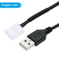 thumbnail image 4 of Cable de conector de tira LED Uxcell, 6 piezas de cable de alimentación rápido sin soldadura USB a 2 pines para iluminación de tira de 8 mm de ancho 3528, 4 of 6