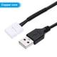 thumbnail image 4 of Cable de conector de tira LED Uxcell, 6 piezas de cable de alimentación rápido sin soldadura USB a 2 pines para iluminación de tira de 8 mm de ancho 3528, 4 of 6