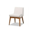 thumbnail image 3 of Baxton Studio Nexus Mid-Century Modern Greyish Beige Fabric Upholstered and Walnut Brown Finished Wood 5-Piece Dining, 3 of 7