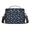 thumbnail image 3 of Unicorn and Rainbow Blue Pattern Insulated Lunch Box for Women Men, Medium Leakproof Cooler Bag with Adjustable Strap, 10"x6.7"x8", 3 of 6