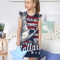 thumbnail image 4 of Balery Mallard Duck With American Flag Camisón de princesa para niñas, pijama de algodón con mangas abullonadas, suave y bonito.-Medium, 4 of 6