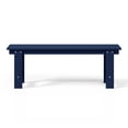 thumbnail image 5 of WestinTrends Ashore Outdoor HDPE 48" Modern Backless Patio Bench, Navy Blue, 5 of 9
