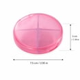 thumbnail image 3 of Pill Organizer 4 Compartment Round Brown Portable Daily Use for Travel, 3 of 7