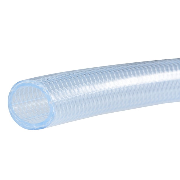 Tressé Renforcé PVC Tube 19mm Diamètre Interne 0,5m Transparent
