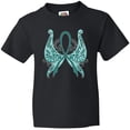 thumbnail image 3 of Inktastic Ovarian Cancer Awareness with Butterfly Ribbon Words Youth T-Shirt, 3 of 5