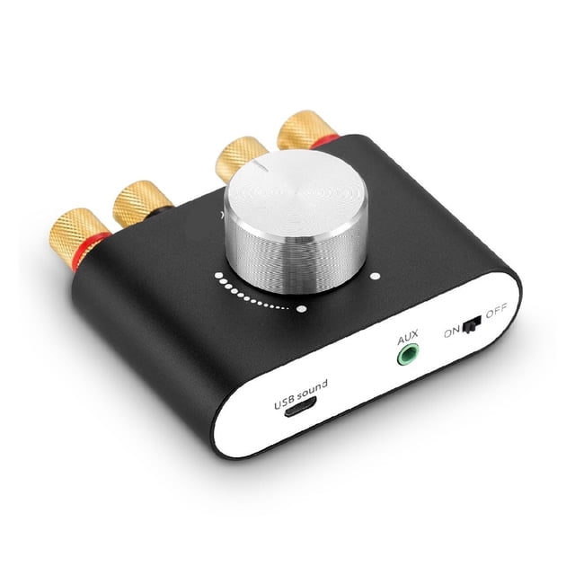 Mini Bluetooth 5.0 Digital Amplifier Hifi Stereo Receiver Power Amp Car Sound Amplifiers ,Bass & Treble Control