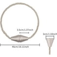thumbnail image 5 of 4 Pack Magnetic Curtain Tiebacks Curtain Holdbacks Curtain Ties Curtain Pull Backs Modern Rope Tiebacks Drapery Holdbacks Tie Backs for Curtains (Beige,Cone-4 PCS), 5 of 5