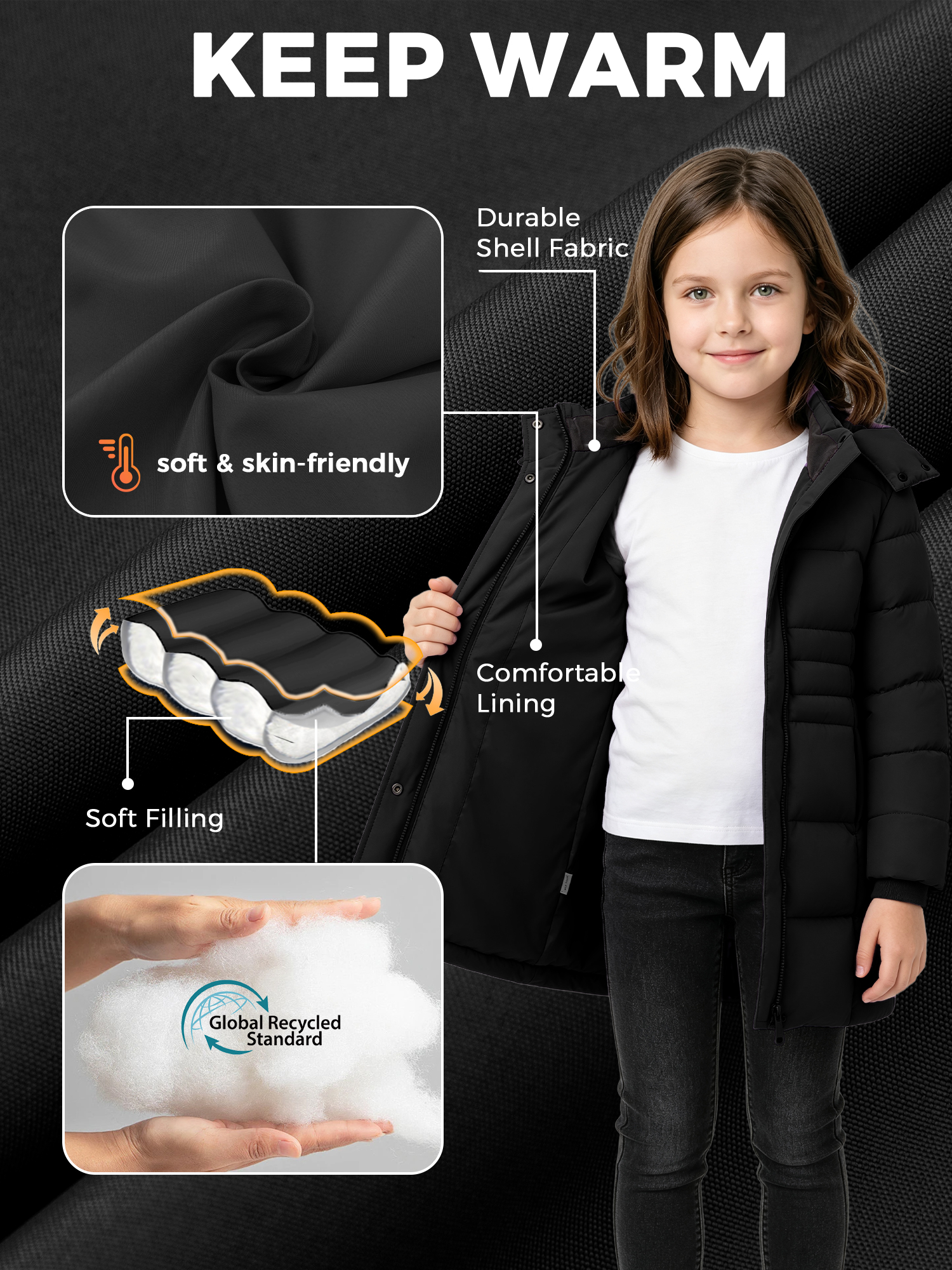 Wantdo Girl's Waterproof Winter Puffer Jacket photo 3