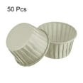 thumbnail image 3 of 50pcs 3.5oz Moldes para Magdalenas de Papel de Tamaño Estándar Envoltorios Antiadherentes Desechables para Bodas Cumpleaños Navidad Postres Gris, 3 of 6
