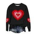 thumbnail image 2 of Zorckvet Valentine's Day Sweatshirt Women Plus Size Pullover Heart Graphic Shirts Casual Long Sleeve Tops, 2 of 5