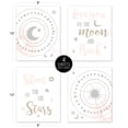 thumbnail image 4 of Sweet Jojo Designs Celestial Pink Gold and Grey Unframed Wall Art Print 4 Piece Set, 4 of 6