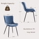 thumbnail image 3 of Set of two blue faux - leather dining sillas featuring metal legs y comfy backrest para the dining room, 3 of 7