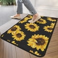 thumbnail image 4 of Black Yellow Sunflower Pattern Door Rugs,Washable Non Slip Door Mats Indoor,Decorative Door Mats,Entry Mat Indoor for Entrance,Bedroom,Kitchen,Bathroom,30"x17", 4 of 6