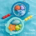 thumbnail image 2 of Bath Toys for Toddlers 1-3, Cute Ocean Animal Bath Toys for 1 2 Year Old Boy Girl Gifts, Water Pool Toys for Baby Toddler Toys Age 1-4, Infant Bathtub Toys, Blue, 2 of 7