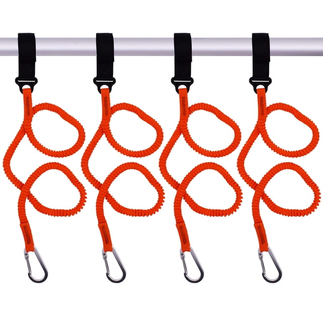Juego de 4 correas para remo YYST naranja ajustables de 91 cm