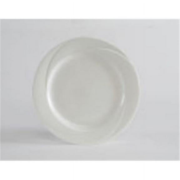 Tuxton China ASU-004 AlumaTux San Marino 8.13 in. Plate - Pearl White  - 2 Dozen