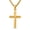 Gold1, variant on American Flag Cross Necklace for Men, 14K Gold Plated Cross Pendant with Stainless Steel Chain, Father's Day Christian Gift