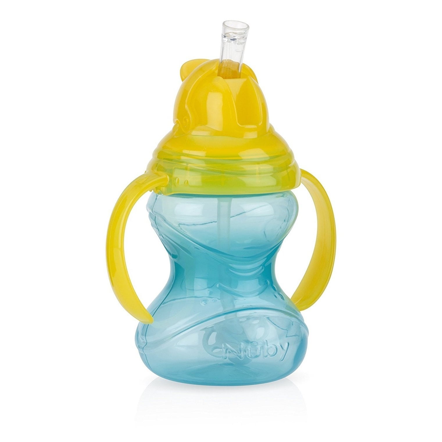 Pack of 2 Blue and Aqua Nuby Sipeez Clik It Grip N/' Sip No Spill Cups