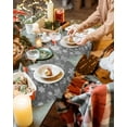 thumbnail image 4 of Christmas Placemats Set of 6, Grey White Snowflakes Pattern Heat Resistant Washable Table Place Mats Winter Cotton Table Linens Party Holiday Decor for Kitchen Dining Outdoor Indoor, 4 of 6