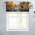 thumbnail image 4 of Rustic Black Bear Window Curtain Valance Fall Forest Autumn Hunting Camping Vintage Lake Lodge Rod Pocket Window Valance for Living Room Bathroom Bedroom Kitchen 54 by 18 in, 1 Panel, 4 of 6