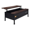 thumbnail image 2 of Furniture of America Lionna Table Basse à Plateau Relevable en Métal, Noir et Noyer, 2 of 6