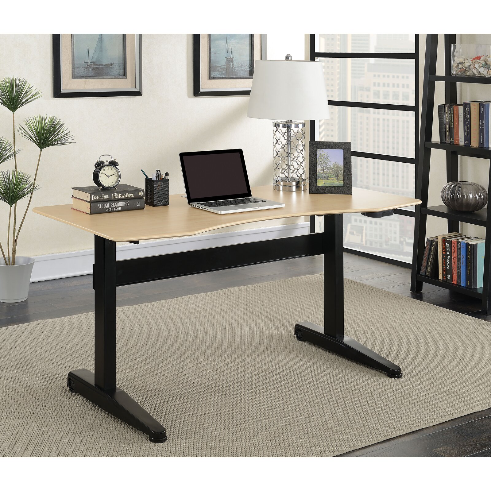 Height Adjustable Standing Desk, Height Adjustable, Base Material Metal