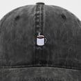 thumbnail image 7 of Byfri Coffee Embroidered Vintage Baseball Cap Washed Cotton Dad Hat for Outdoor Black 56-58cm, 7 of 7