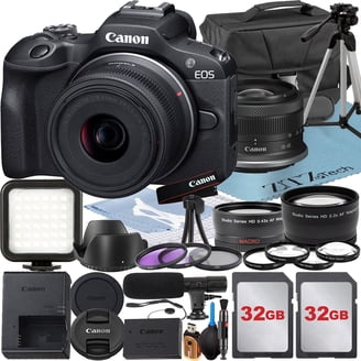 Canon EOS R100 Mirrorless Camera with RF-S 18-45mm Lens + 64GB