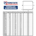 thumbnail image 2 of Interstate Pneumatics F7326-12 0.593 Inch ID x 1.0 Inch Ferrules (12/PK) - F7326-12, 2 of 2