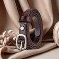 thumbnail image 3 of Genuine Leather Belt - Vintage Bohemian Style, Oval Buckle, Black/Brown, Versatile, Suitable for Casual, Preppy, Party, and Everyday Wear, Casual Accessory | Vintage Style Belt | Genuine Leather Belt, 3 of 21