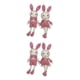 thumbnail image 1 of Ounissouiy Crochet Kit for Beginner Cute Rabbits Includes Hook,  Accessories Yarn, Rosa 2piezas, 1 of 1