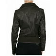 thumbnail image 2 of Women's Black Leather Jacket ST0336, 2 of 3