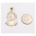 thumbnail image 3 of 1.75" Jesus Face Head Pendant Unisex Adult 10K Yellow White Gold, 3.78 Gr - GOLDUM NYC, 3 of 6