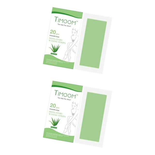 Maytalsory Bandelettes de Cire à Froid 20 Pcs Double Face pour une Épilation Efficace Aloe 2ensemble