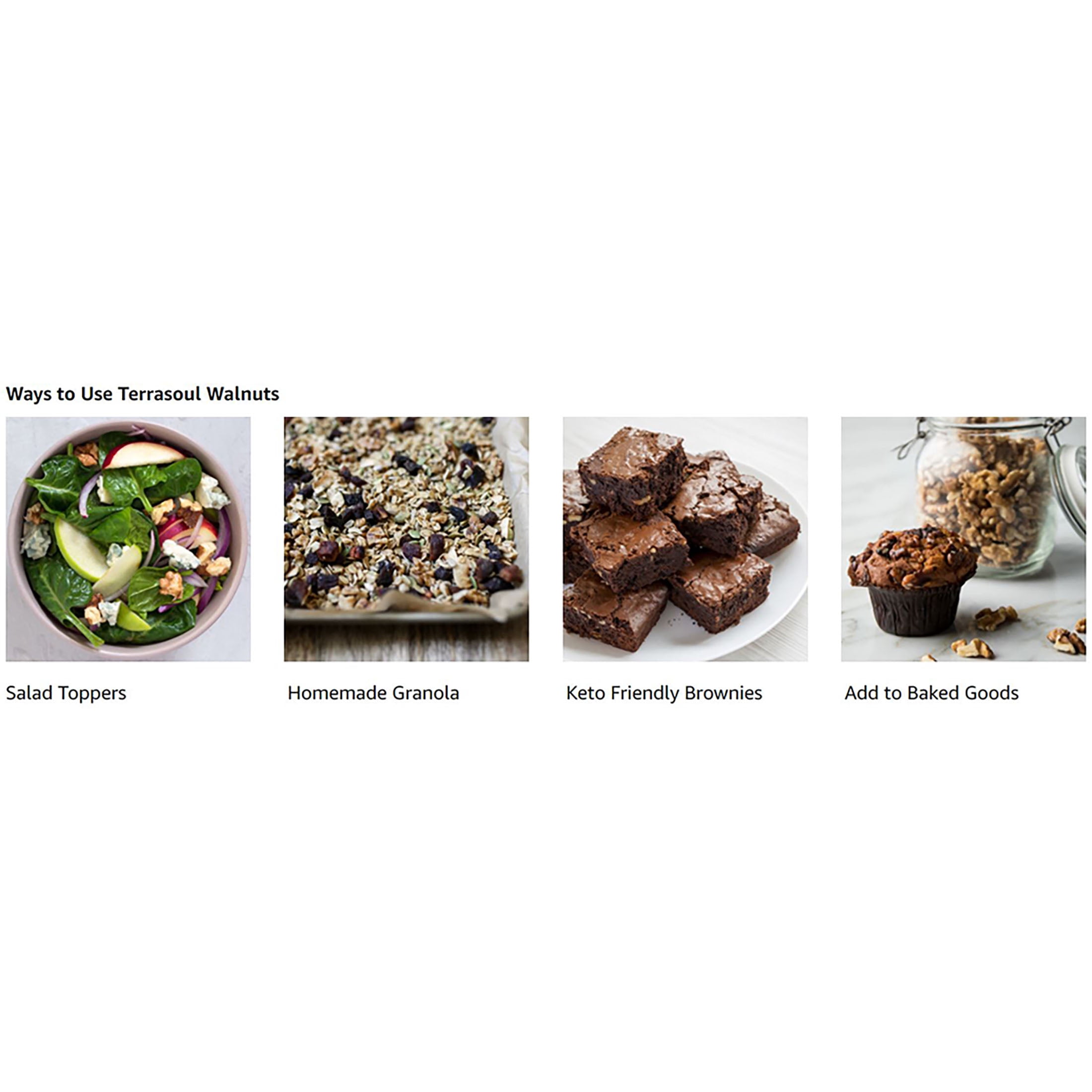 Terrasoul Superfoods Organic Raw Walnuts, 3 Lb (1 Lb 3-Pack) - Chandler Variety | Fresh | Light Color