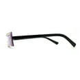 thumbnail image 3 of Luxury Heavy Rhinestone Rim Trim Thin Shield Rimless Cyclops Sunglasses Purple, 3 of 5