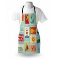 thumbnail image 4 of Seascape Apron, Nautical Theme Lighthouse and Anchor Palm Trees Beach Sailing Holiday Lover, Unisex Kitchen Bib with Adjustable Neck for Cooking Gardening, Adult Size, Multicolor, by Ambesonne, 4 of 4