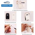thumbnail image 4 of for Kia Key Fob Cover 4 Buttons Soft TPU Smart Car Key Shell Case for Kia Optima Soul Sportage Sorento Forte NIRO Rio Key Protector with Bling Leather Keychain,1,white, 4 of 6