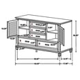 thumbnail image 5 of Wooden Dresser with 5 Drawers and Louvered Side Door Cabinets, Brown, 5 of 6