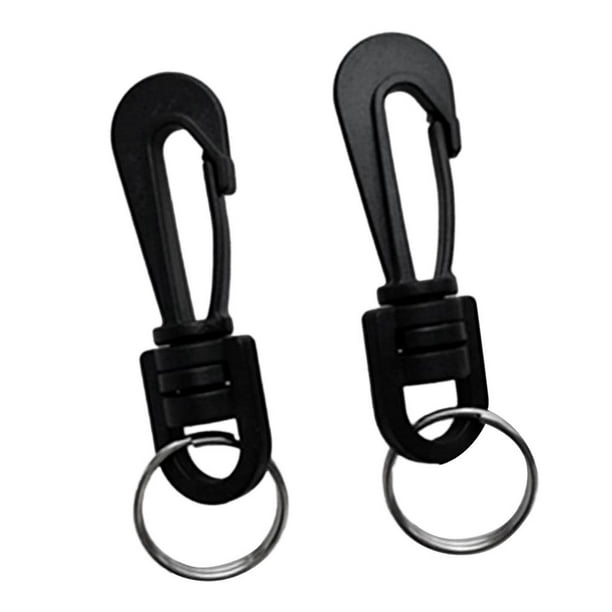 2 Pieces Swivel Snap Hooks Split Rings Keychain Clip Scuba gear Hanger Key  Holder