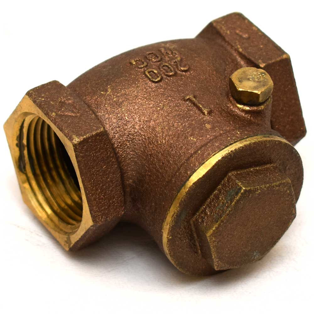 Boat Check Valve Fitting 200 WOG 1 1/8 Inch Brass
